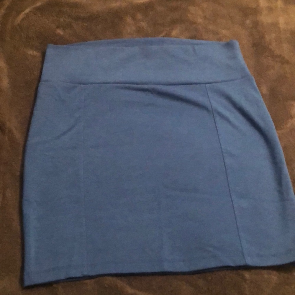 Lycra/spandex mini skirt in royal blue